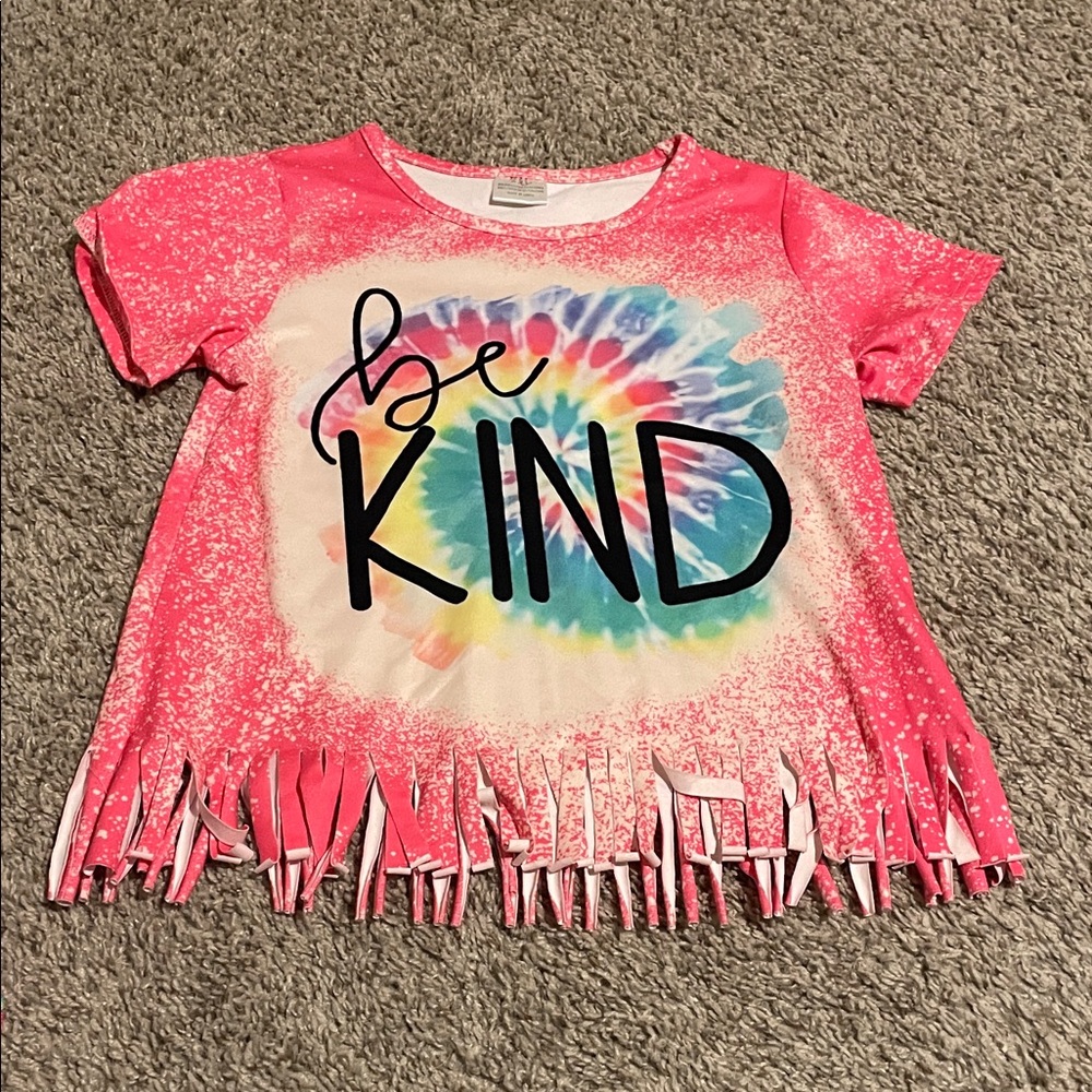 Be Kind Pink Tie-Dye Kids Shirt